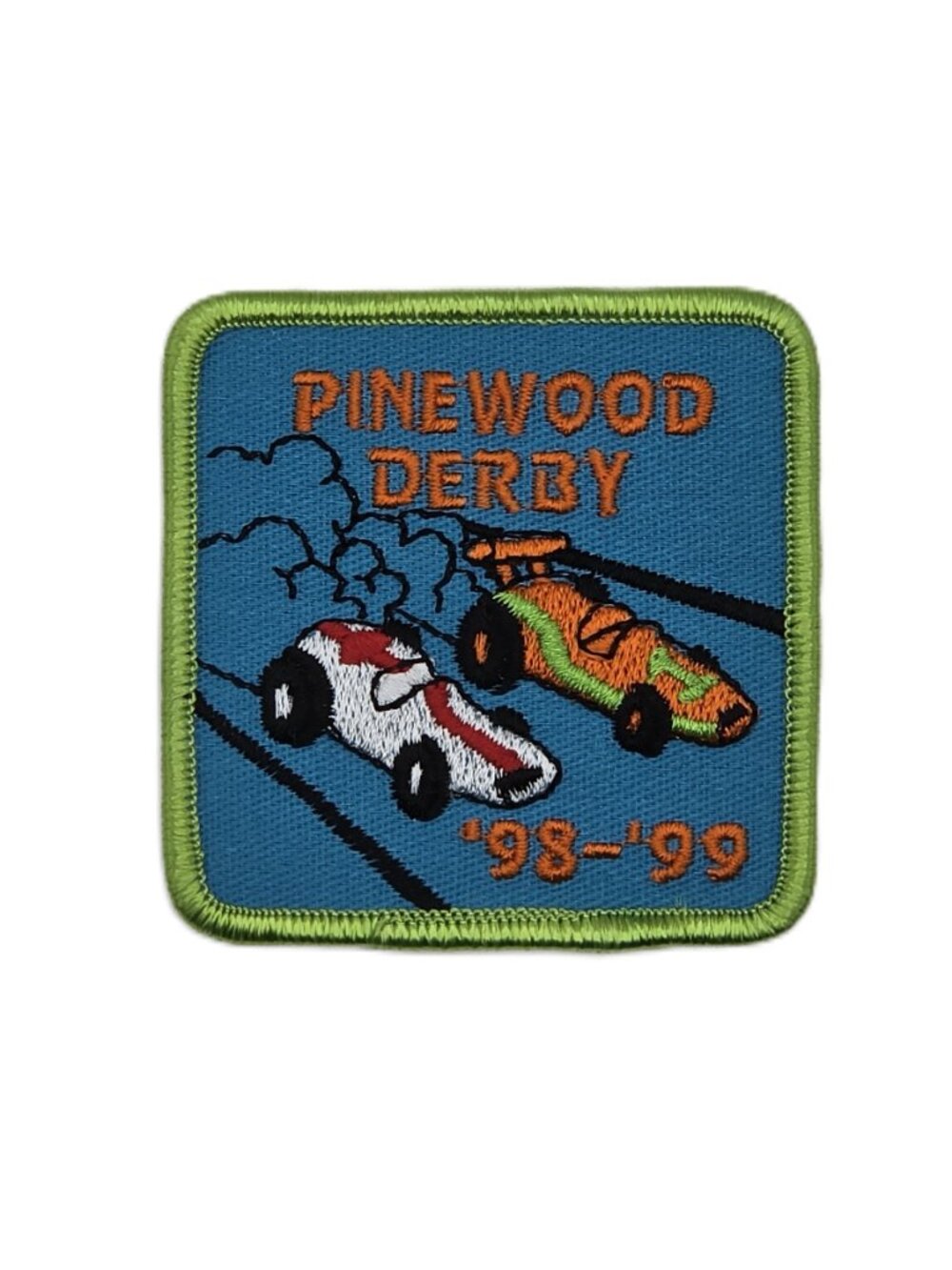 Vintage Pinewood Derby 1998-99 Cub Scout Racing Patch New Old Stock